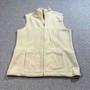 L.L. Bean Women's Beige Fleece Vest